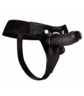 STRAP-ON REALISTA DE COURO OUCH! 8 POLEGADAS PRETO