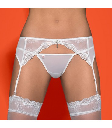 OBSESSIVE CHARMS GARTER BELT WHITE