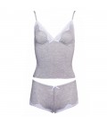 CONJUNTO LEG AVENUE SERAPHINA GRIS Y BLANCO