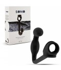 PLUG ANAL CON ANILLO PARA EL PENE Y TESTICULOS SONO Nº2 NEGRO