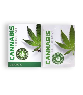 SAQUETAS DE LUBRIFICANTE À BASE DE ÁGUA CANNABIS LUBRICANT 6 x 4 ML