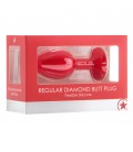 PLUG ANAL DIAMOND BUTT PLUG REGULAR VERMELHO