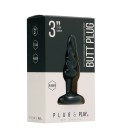 PLUG & PLAY 3” RUBBER BUTT PLUG BLACK