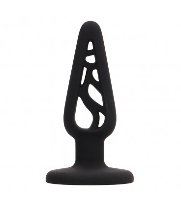 PLUG ANAL EM SILICONE PLUG & PLAY 4” PRETO