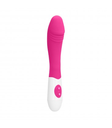 GC RIBBED SILICONE VIBRATOR PINK