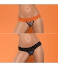 PACK 2 TANGAS LACEA OBSESSIVE NEGRO Y NARANJA