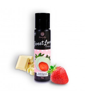 GEL LUBRICANTE CON SABOR A FRESA Y CHOCOLATE BLANCO SWEET LOVE SECRET PLAY 60ML