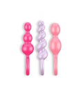 BOOTY CALL 3 PIECE SET ANAL PLUGS SATISFYER COLOURED