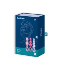 BOOTY CALL 3 PIECE SET ANAL PLUGS SATISFYER COLOURED