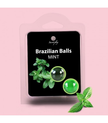 BOLAS LUBRICANTES BESABLES BRAZILIAN BALLS SABOR A MENTA 2 x 4GR