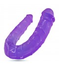 DEEP DIVER DILDO DOBLE CON LUBRICANTE ANAL 50ML CRUSHIOUS MORADO