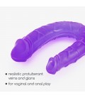 DEEP DIVER DILDO DOBLE CON LUBRICANTE ANAL 50ML CRUSHIOUS MORADO