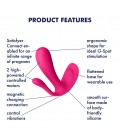 ESTIMULADOR DO PONTO-G E ANAL TOP SECRET + COM APP SATISFYER ROSA