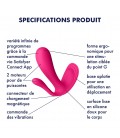 ESTIMULADOR DO PONTO-G E ANAL TOP SECRET + COM APP SATISFYER ROSA