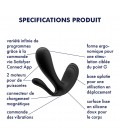 ESTIMULADOR DEL PUNTO-G Y ANAL TOP SECRET + CON APP SATISFYER NEGRO