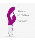 CRUSHIOUS GUMMIE RABBIT VIBRATOR PURPLE WITH WATERBASED LUBRICANT INCLUDED