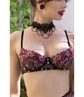 CONJUNTO CR-4607 NEGRO Y ROJO CHILIROSE