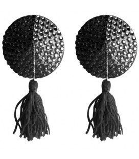 CUBRE PEZONES OUCH! ROUND NIPPLE TASSELS NEGROS